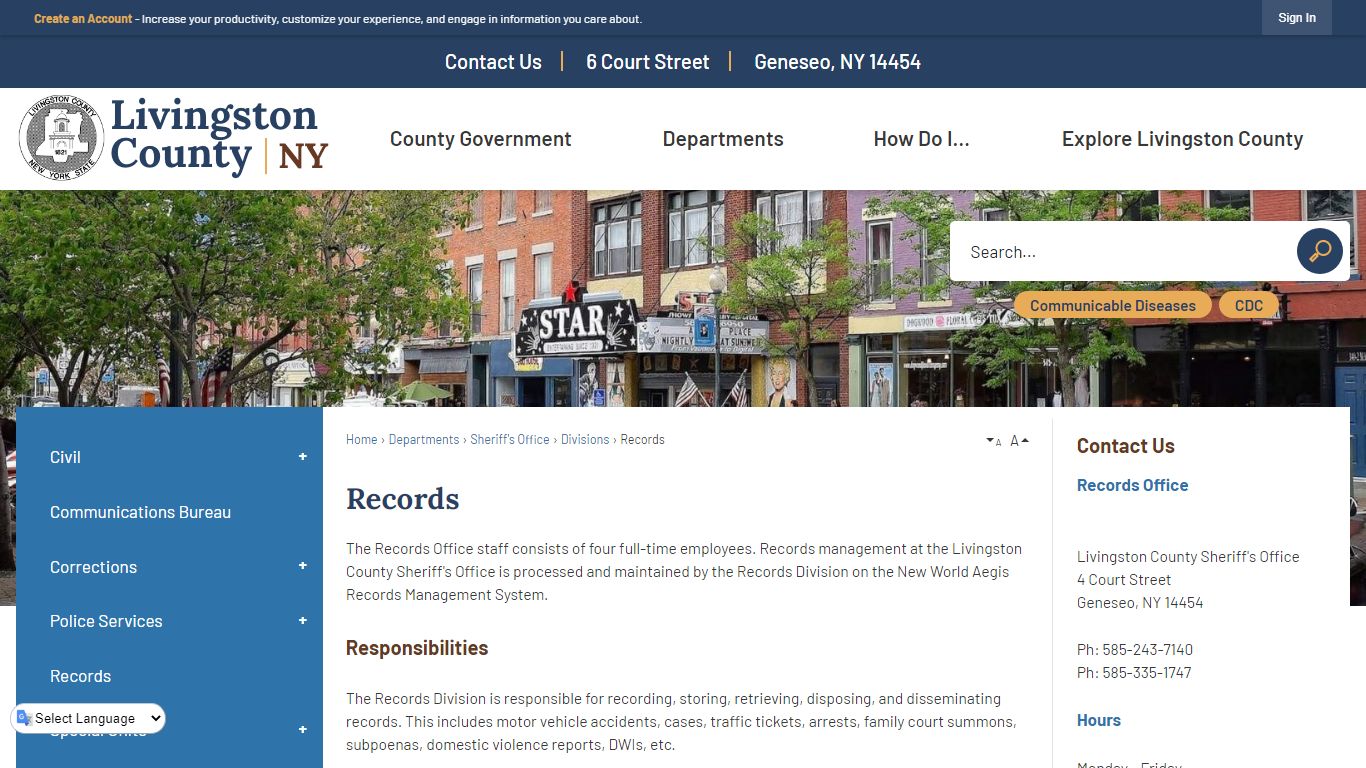 Records | Livingston County, NY - Official Website