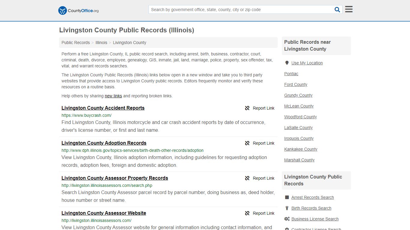 Public Records - Livingston County, IL (Business, Criminal ...